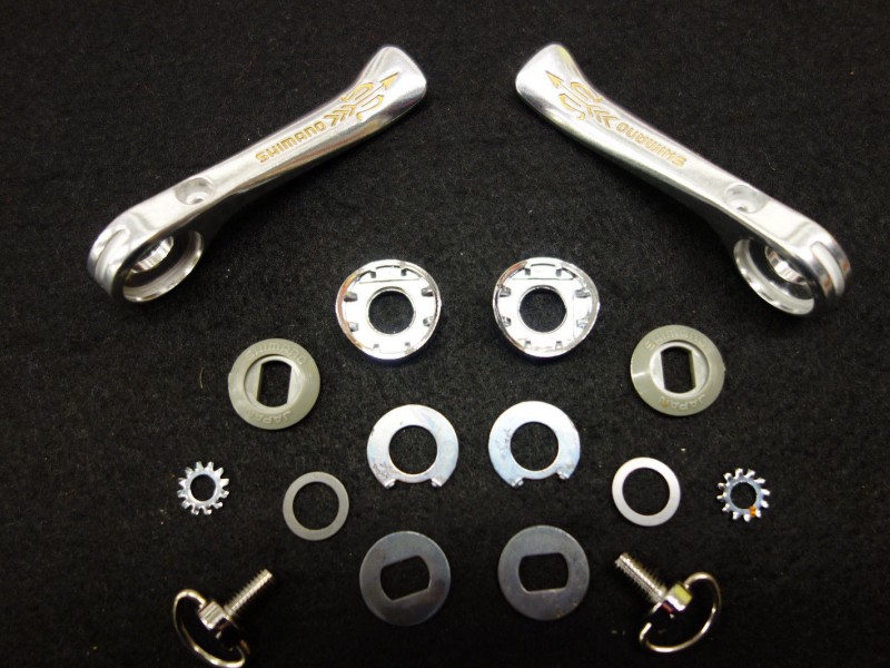 Shimano shifter set 105 Golden Arrow down tube braze on vintage friction Alloy NOS