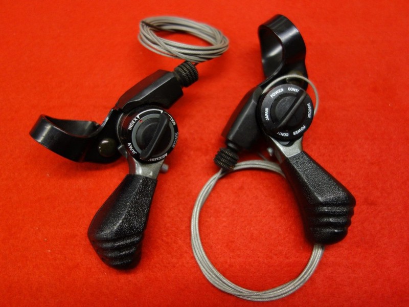 Suntour XCD 6000 shifter set accushift index / friction 3x6 speed 1980s vintage NOS