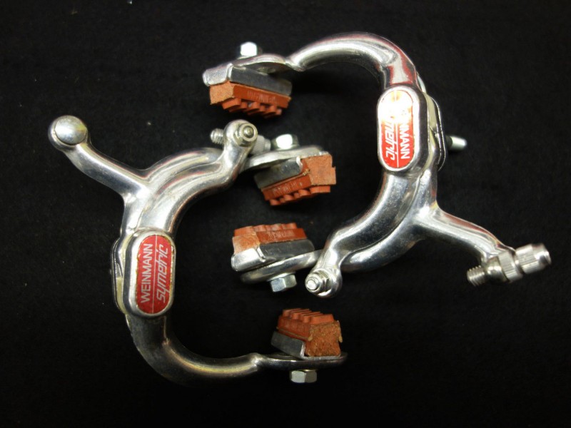 Nos Weinmann AG Symetric brake calliper set silver vintage long reach (max 75mm)