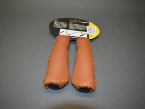 Velo Genuine leather grips Hand Stitched 135mm honey color