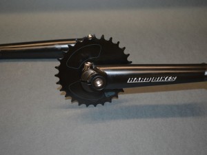 Nos Haro M6 crankset 3piece 28 t sprocket black mid school bmx