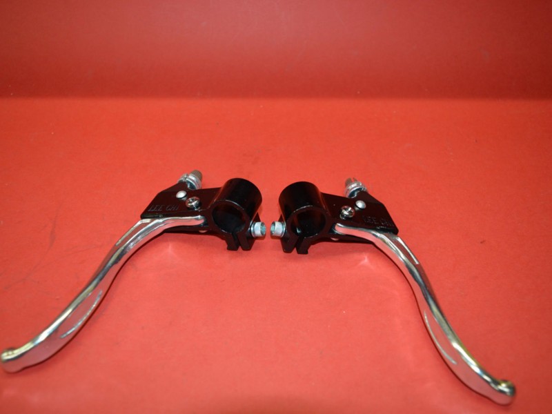 Lee Chi brake lever set extra long black/silver NOS