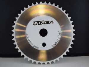 Tracer Compact disc chainring sprocket old school bmx chainwheel 44 teeth white alloy NOS