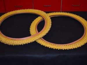 PANARACER MOTOCROSS BMX tire set tyres 20x2.125 old school bmx 1980s vintage NOS