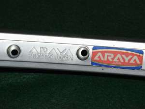 ARAYA 7 X RIM 26 x 1.5 36 holes 26'' aluminium silver Japan Vintage 1980s NOS