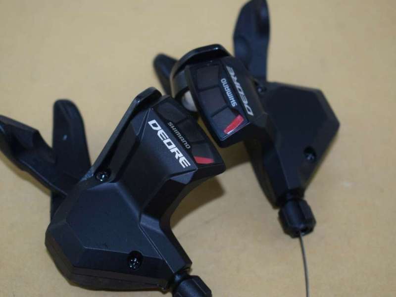 Shimano Deore SL M590 3x9 speed Shifter Lever Set black aluminium trigger Nos