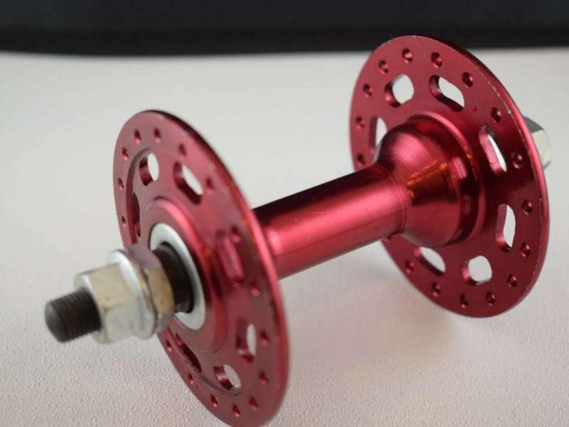 Jou Yu hub front high flange stamped K83 36h anodized red bmx old school NOS