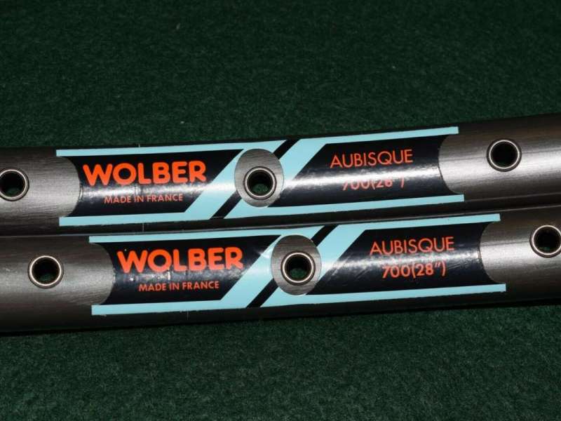 WOLBER Aubisque Tubular Rim Set 700c 28'' 36 hole France NOS