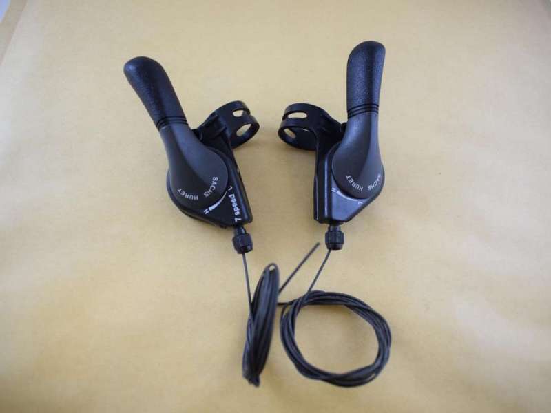SACHS HURET shifter set thumb 3 x 7 speed index/friction mtb Vintage France NOS