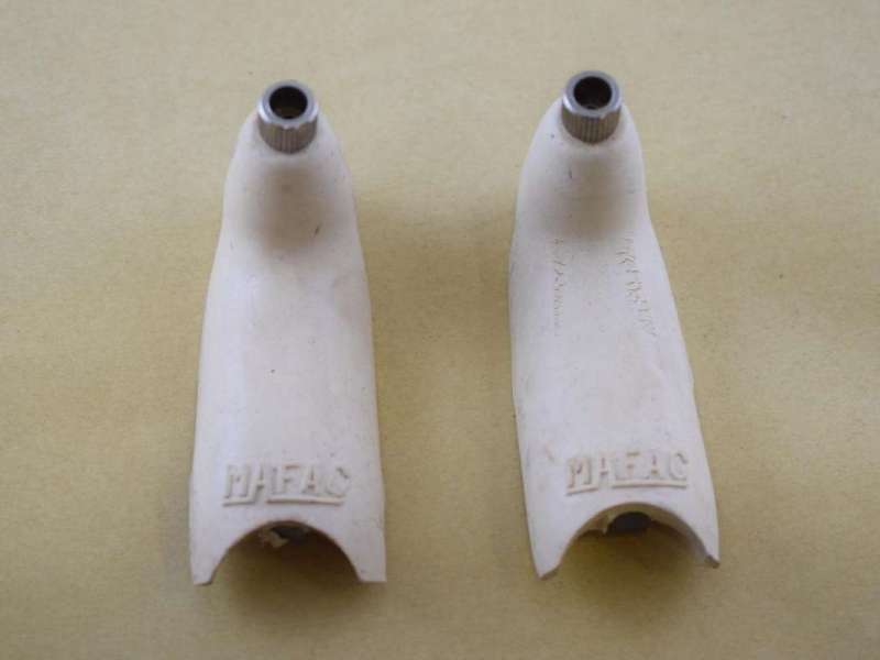 MAFAC brake lever Half Hoods pair retro vintage white NOS