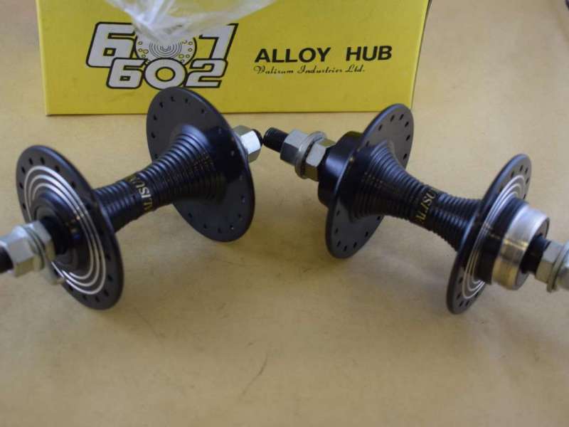 Valisum old school bmx hub set 36 hole loose balls high flange black Vintage NOS