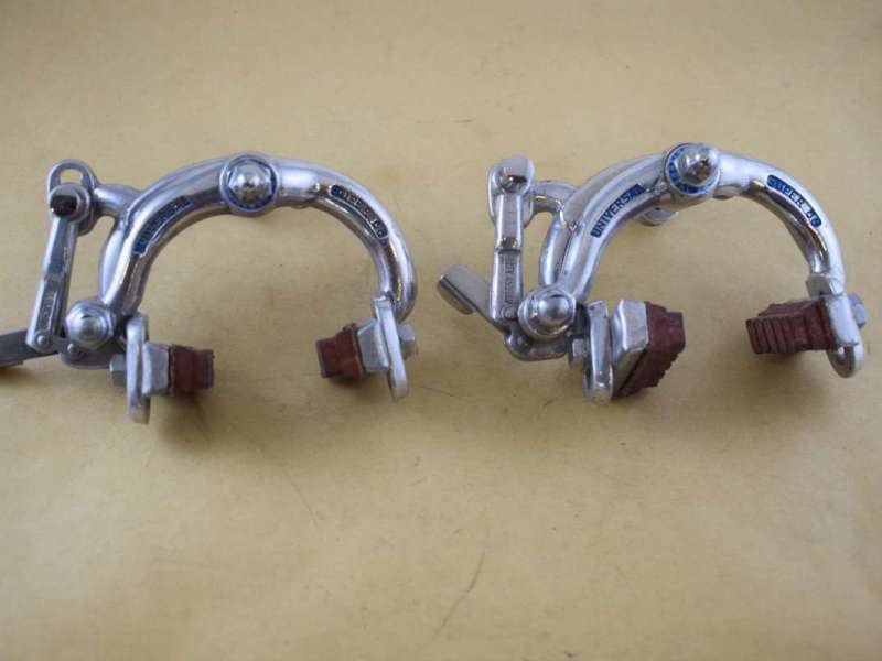 UNIVERSAL Super 68 bicycle bike brake caliper set outter nuts 1960s Vintage NOS