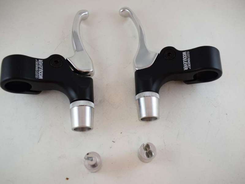 ODYSSEY MODULEVER brake lever set mid school bmx black /silver 2001 year NOS