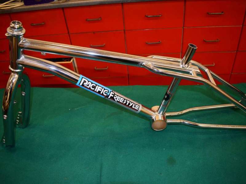 PACIFIC Freestyle Frame Set 20'' Old school BMX chrome 1980s vintage NOS