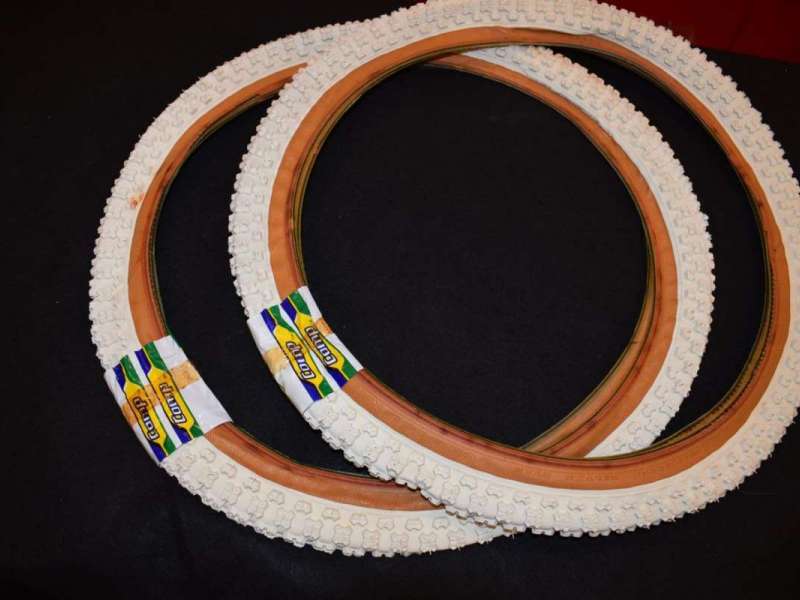 Tioga Comp III 3 white / brown 20x1.75 tire set vintage NOS