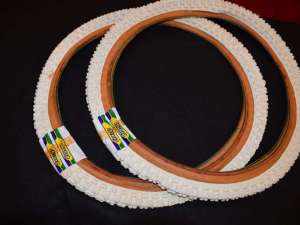 Tioga Comp III 3 white / brown 20x1.75 tire set vintage NOS