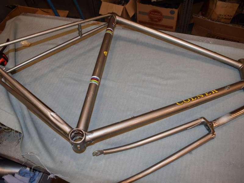 COLNER vintage road bicycle frame & fork 57 / 55cm Columbus NOS