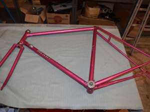 MERCIER road racing bicycle frame & fork vintage fuxsia 57cm / 56cm NOS