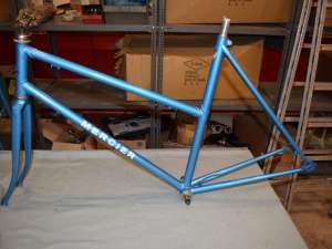 MERCIER Lady road bicycle frame set vintage 52cm / 54cm cyan metalic NOS