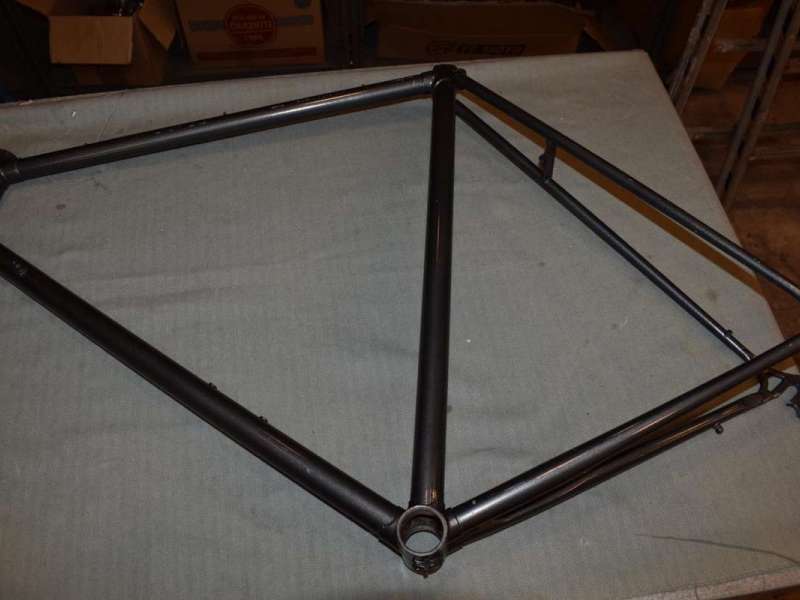 Vintage steel Road racing frame 700C 58cm / 57cm 126mm rear axle dark grey NOS