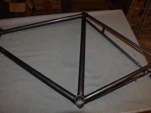 Vintage steel Road racing frame 700C 58cm / 57cm 126mm rear axle dark grey NOS