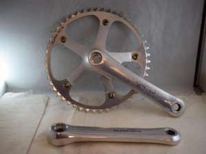 SHIMANO DURA-ACE FC-7600 Crankset 165mm 48 Teeth NJS JAPAN Track Pista Fixed USED  