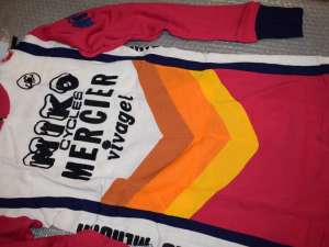 MIKO MERCIER CASTELLI vintage cycling jersey size 1 Long sleeve Vintage 70s-80s multi colors NOS 