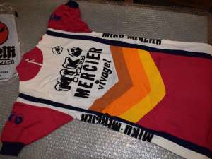 MIKO MERCIER CASTELLI vintage cycling jersey size 1 short sleeve Vintage 70s 80s multi colors NOS