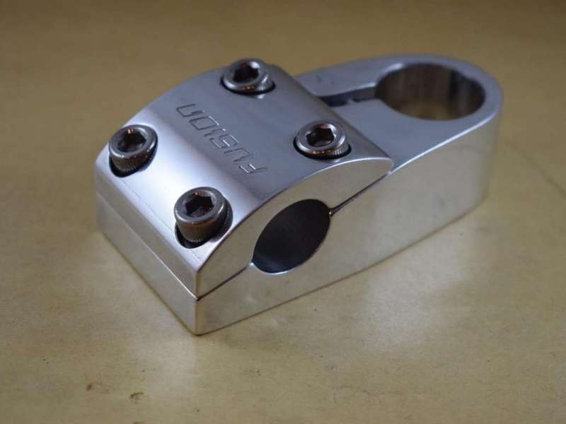 FUSION Mid School BMX threadless Stem 1 1/8 inch ahead silver NOS