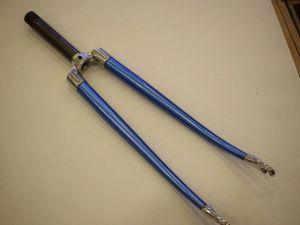 ALAN road rigid fork 1'' alloy 700C 135mm steerer length threaded Vintage Used