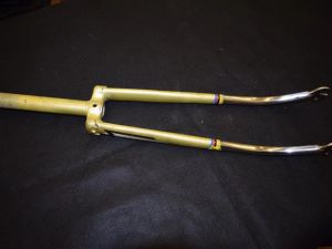 Mercier 1'' fork steel 160mm steerer length Vintage Retro 1970s gold/green NOS